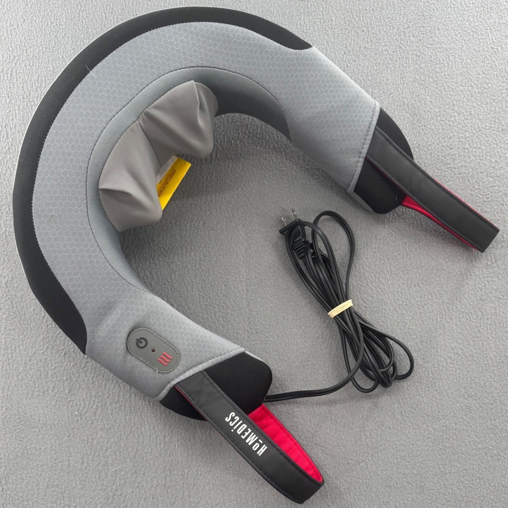 HoMedics Neck Massager OS Grey Heat Vibration Muscle Relief Tension Relaxation